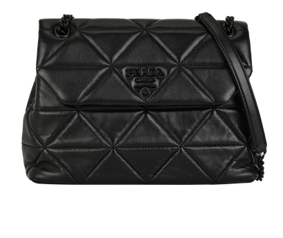 Spectrum Shoulder Bag, &pound;795, Handbags, Black, Leather, Front view
